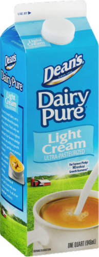 Dean's Dairy Pure Ultra-Pasteurized Light Cream Perspective: back