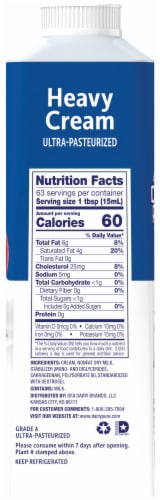 DairyPure Heavy Cream Ultra-Pasteurized Perspective: back