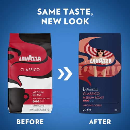 LavAzza Classico Medium Roast Ground Coffee Perspective: back
