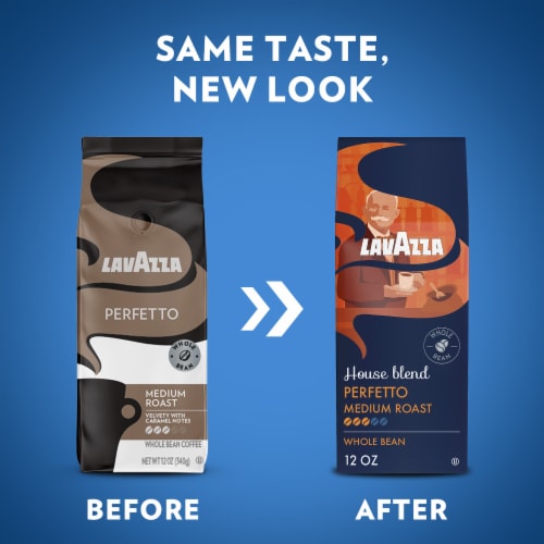 LavAzza House Blend Perfetto Medium Roast Whole Bean Coffee Perspective: back