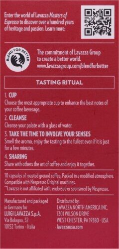LavAzza Coffee Pods for Nespresso Original Machines Espresso Maestro Classico Medium Roast Perspective: back