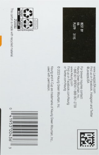 LavAzza Gran Aroma Light Roast K-Cup Coffee Pods Perspective: back