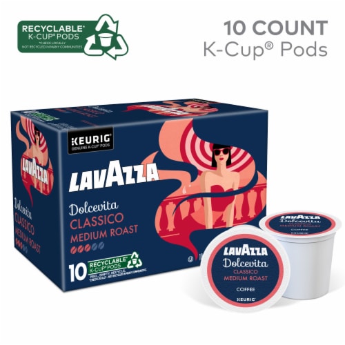 Lavazza Dolcevita Classico Medium Roast K-Cup Coffee Pods Perspective: back