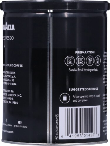 LavAzza Caffe Espresso Medium Roast Ground Coffee Perspective: back