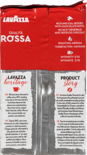 LavAzza Qualita Rossa Medium Roast Ground Coffee Perspective: back