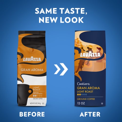 LavAzza Costiera Gran Aroma Light Roast Ground Coffee Perspective: back
