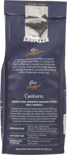 LavAzza Gran Aroma Medium Roast Ground Coffee Bag Perspective: back