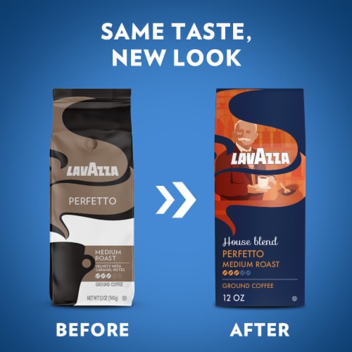 LavAzza House Blend Perfetto Medium Roast Ground Coffee Perspective: back