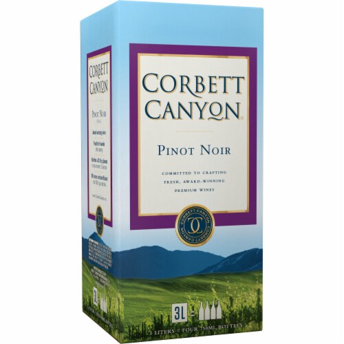Corbett Canyon Pinot Noir California Red Wine Box Perspective: back