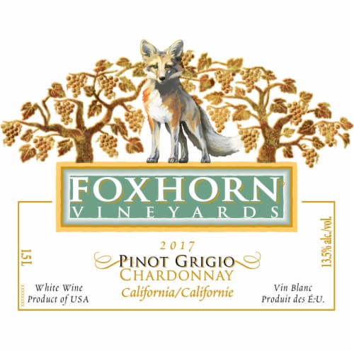 Foxhorn Pinot Grigio Chardonnay Australian White Wine Perspective: back