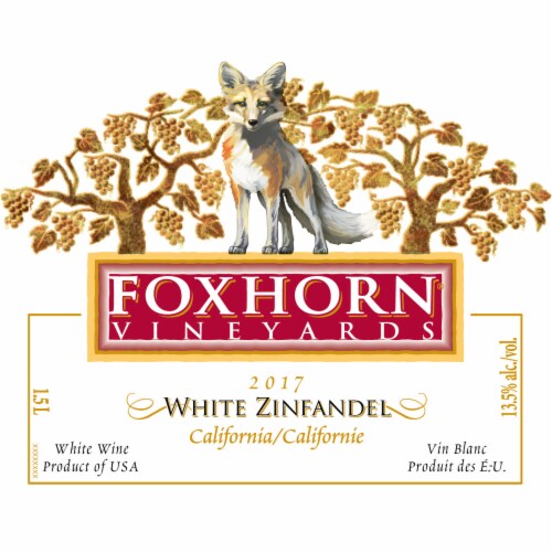 Foxhorn White Zinfandel California Rose Wine Perspective: back