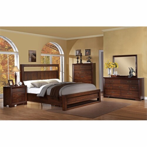 Riverside Furniture Riata Mirror in Warm Walnut Perspective: back