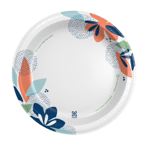 Dixie Paper Plates, 10 Inch Dinner Plate (Design May Vary)