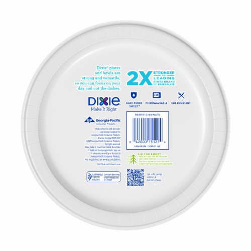 Dixie® Everyday 8.5" Disposable Printed Paper Plates Perspective: back