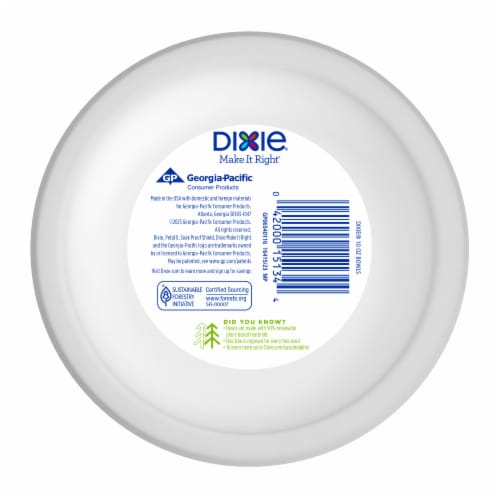 Dixie® Disposable Paper Bowls Perspective: back