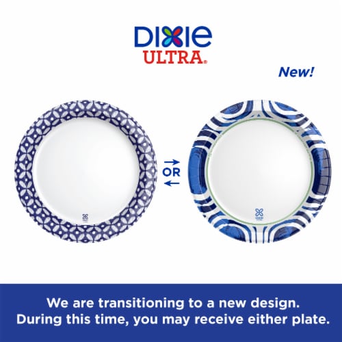 Dixie Ultra Deep Dish Disposable Paper Plates, Multicolor, 28 Ounce, 40  Count 