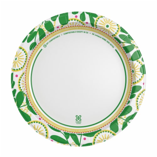 Dixie Ultra® Printed Disposable Paper Plates Perspective: back