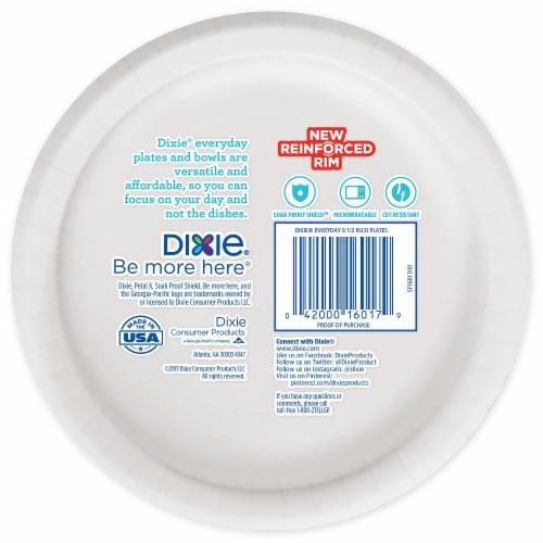 Dixie Everyday 8 1/2 Inch Paper Plates Perspective: back