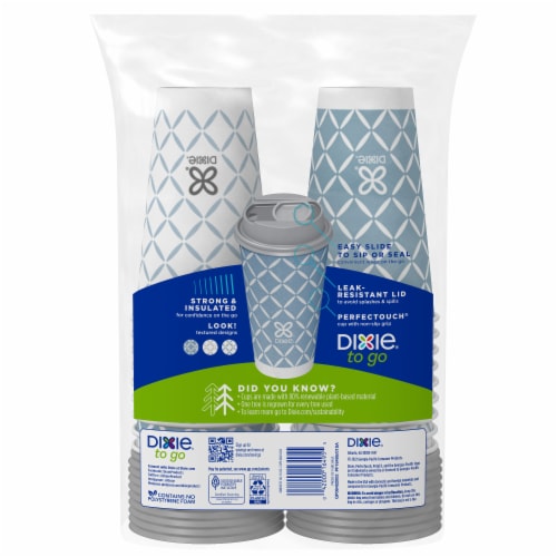 Dixie® To Go Paper Cups with Lids Perspective: back
