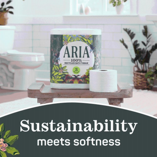 ARIA® Mega Toilet Paper Rolls Perspective: back