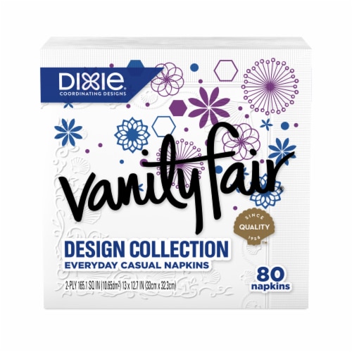 Vanity Fair Design Collection Everyday Casual Paper Napkins Perspective: back
