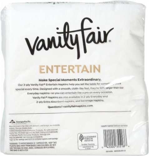 Vanity Fair® Entertain Paper Napkins Perspective: back