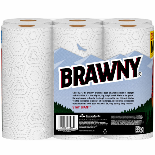 Brawny Pick-A-Size Large Roll Paper Towels Perspective: back