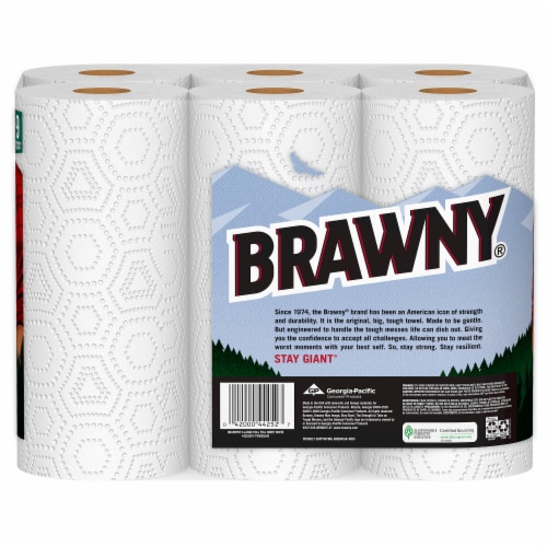 Brawny White Full Sheets Paper Towels Perspective: back