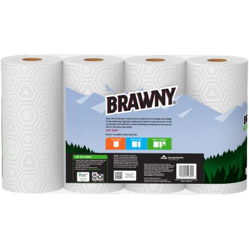 Brawny Tear A Square Paper Towels 3 Sheet Size Strong Paper