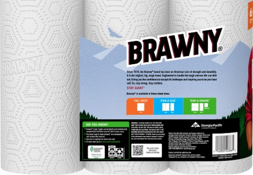 Brawny® Double Roll Full Sheet Paper Towels Perspective: back