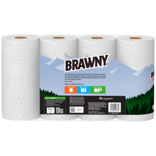 Brawny® Full Sheet Paper Towels Strong and Large Paper Towel Perspective: back