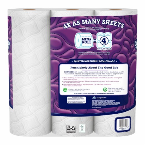 Quilted Northern Ultra Plush® Mega Roll Toilet Paper Perspective: back