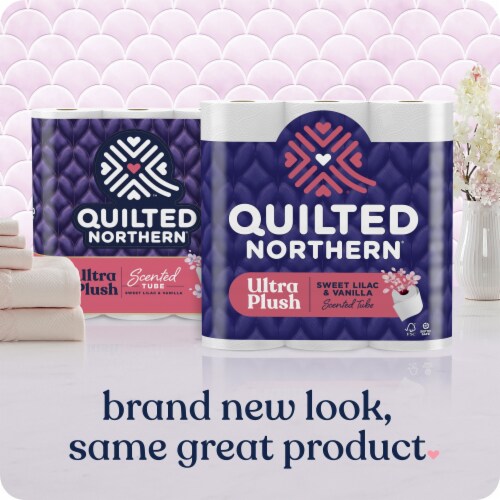 Quilted Northern Ultra Plush® Sweet Lilac & Vanilla Scented Tube Soft Toilet Paper Perspective: back
