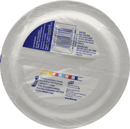 Dixie Ultra Strong 10" Plates Perspective: back