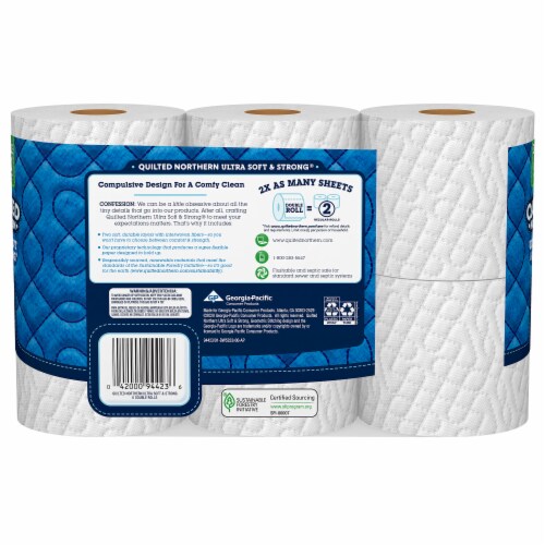 Quilted Northern Ultra Soft & Strong Toilet Paper 6 Rolls Perspective: back