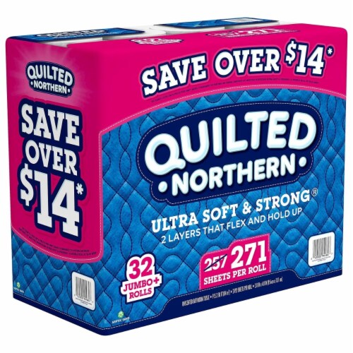 Quilted Northern Ultra Soft & Strong Toilet Paper (32 rolls, 271 sheets/roll) Perspective: back
