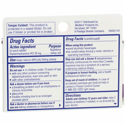 Sominex® Original Formula Nighttime Sleep Aid Perspective: back