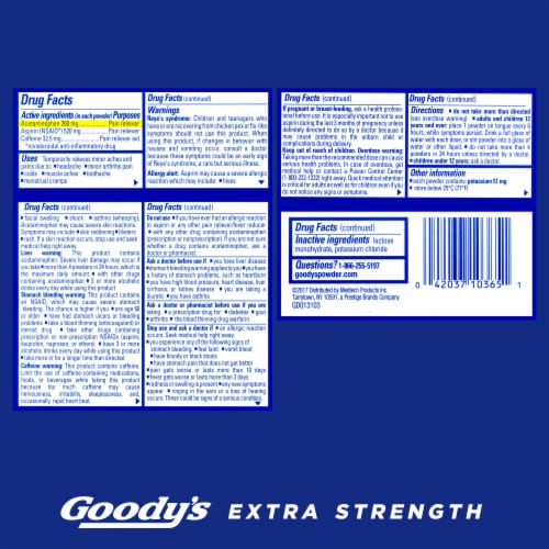 Goody's Extra Strength Headache Pain Relief Powders Perspective: back