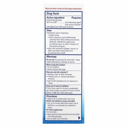Gly-Oxide Liquid Antiseptic Oral Cleanser Perspective: back