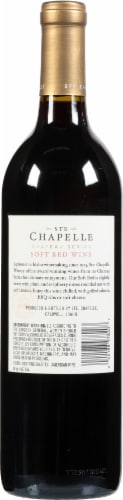 Ste. Chapelle Soft Red Table Wine Perspective: back