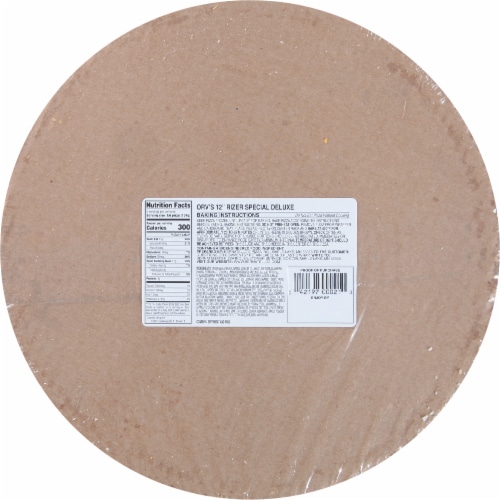 Orv's Ultimate Rizer Special Deluxe Frozen Pizza Perspective: back