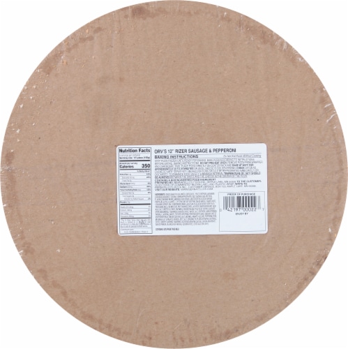 Orv's Ultimate Rizer Sausage & Pepperoni Frozen Pizza Perspective: back
