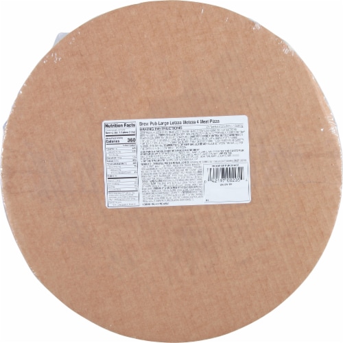 Brew Pub® Pizza Lotzza Motzza 4-Meat Frozen Pizza Perspective: back