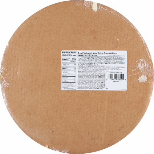 Brew Pub® Pizza Lotzza Motzza Original Crust Frozen Breakfast Pizza Perspective: back