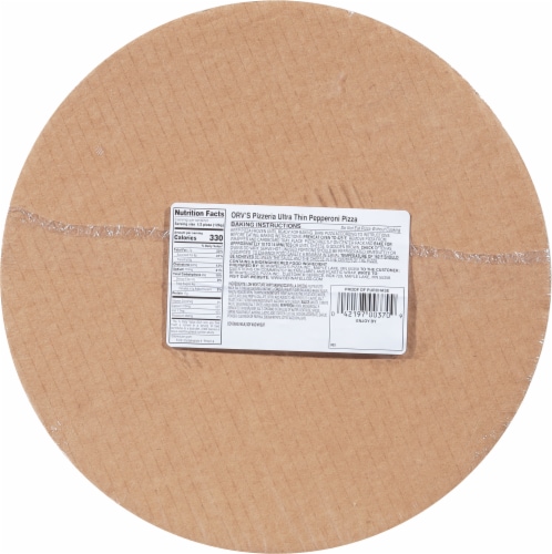 Orv's Pizzeria Ultra-Thin Pepperoni Frozen Pizza Perspective: back