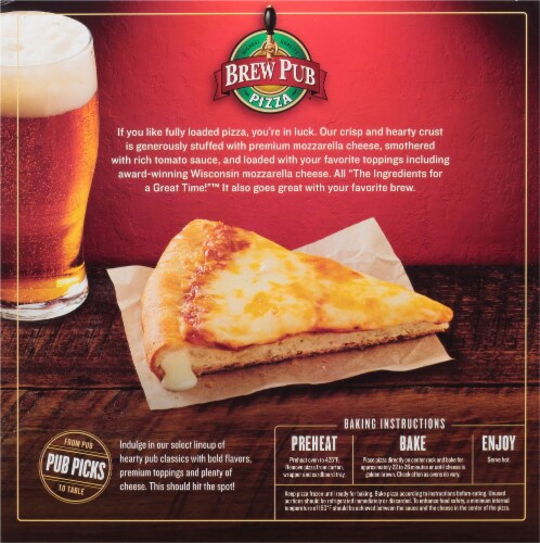 Brew Pub Pizza™ Cheese Stuffed Crust Cheese Pizza Perspective: back