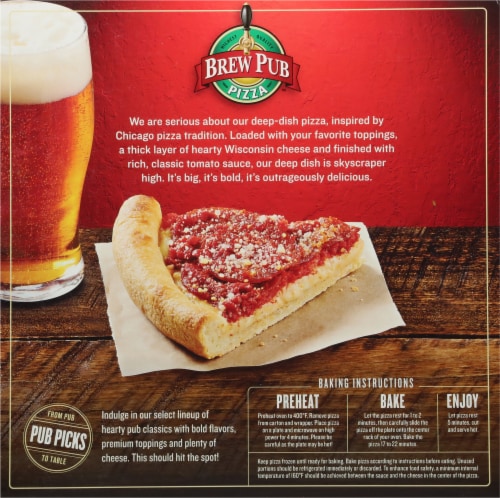 Brew Pub Pizza™ Chicago Style Deep Dish Pepperoni Frozen Pizza Perspective: back