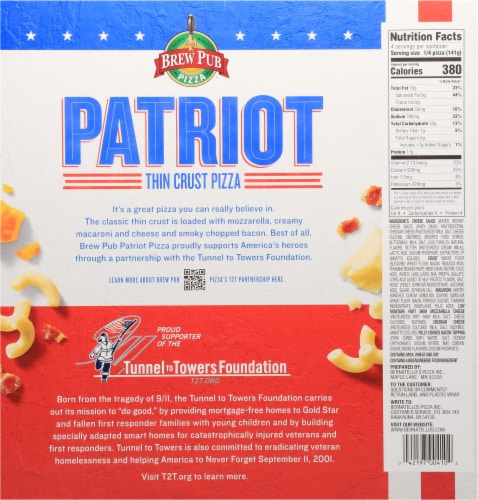 Brew Pub® Patriot™ Yankee Noodle™ Mac & Bacon Pizza Perspective: back