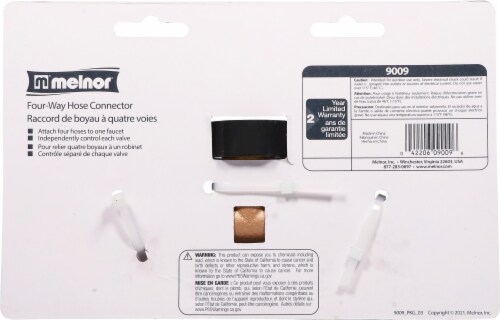 Melnor® 4 Way Metal Hose Connector With Shut Off Valves Perspective: back