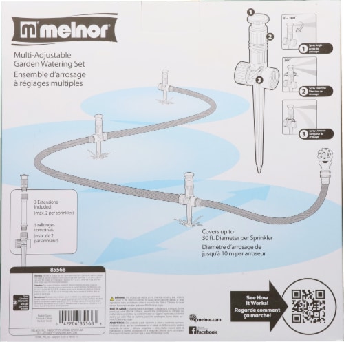 Melnor Multi-Adjustable Garden Watering Set Perspective: back